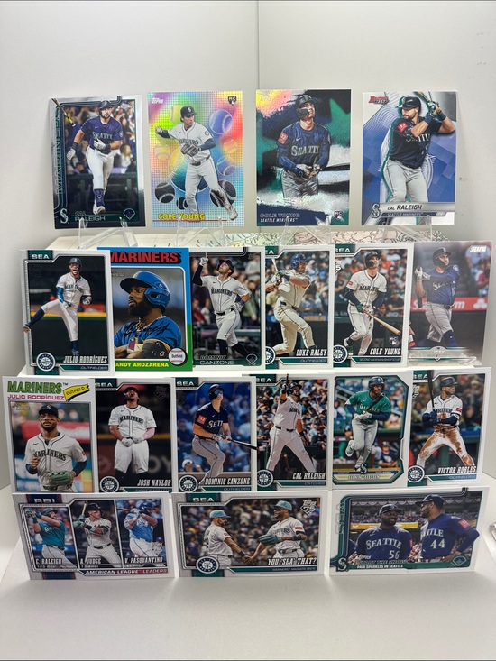 Topps Other - 3 Cole Young Rookies + Cal Raleigh/Julio Rodriguez/Naylor Mariners lot of 19